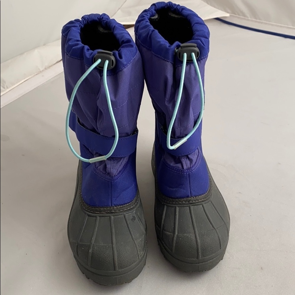 Columbia Powderbug waterproof snow boots blue 6